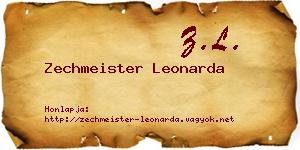 Zechmeister Leonarda névjegykártya